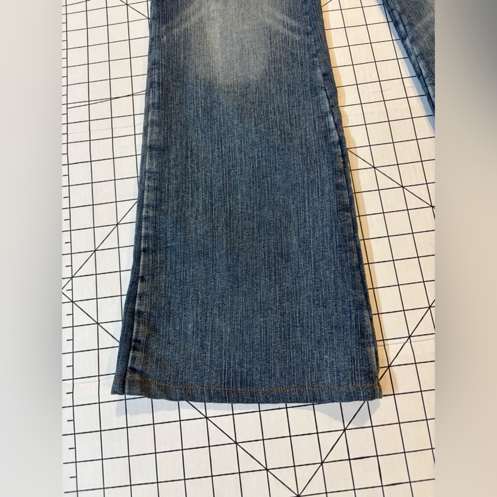 RARE 7 For All Mankind + Zac Posen Blue Flare Jeans with Botanical Embroidery - Picture 6 of 15